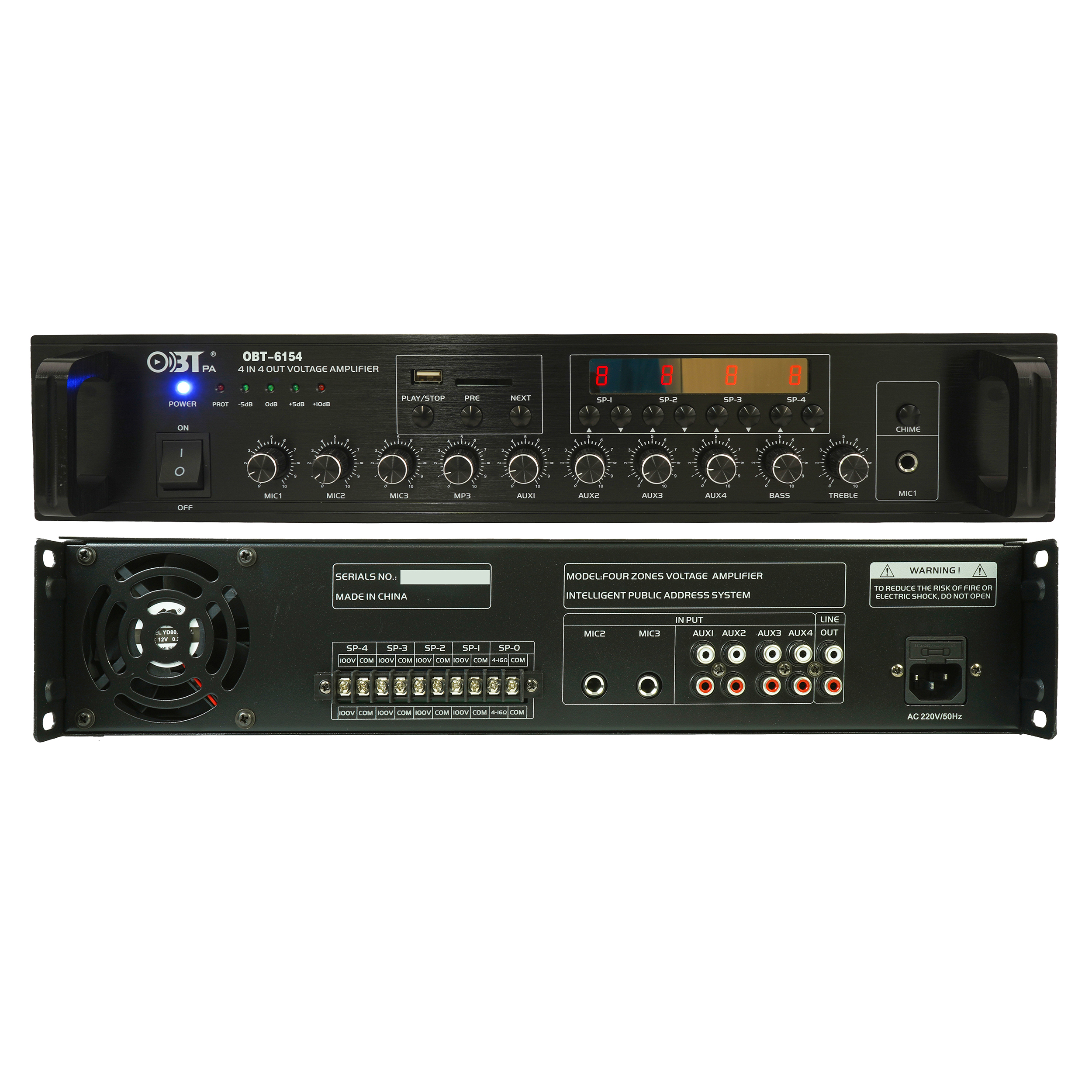 四分區定壓功放機 OBT-6154