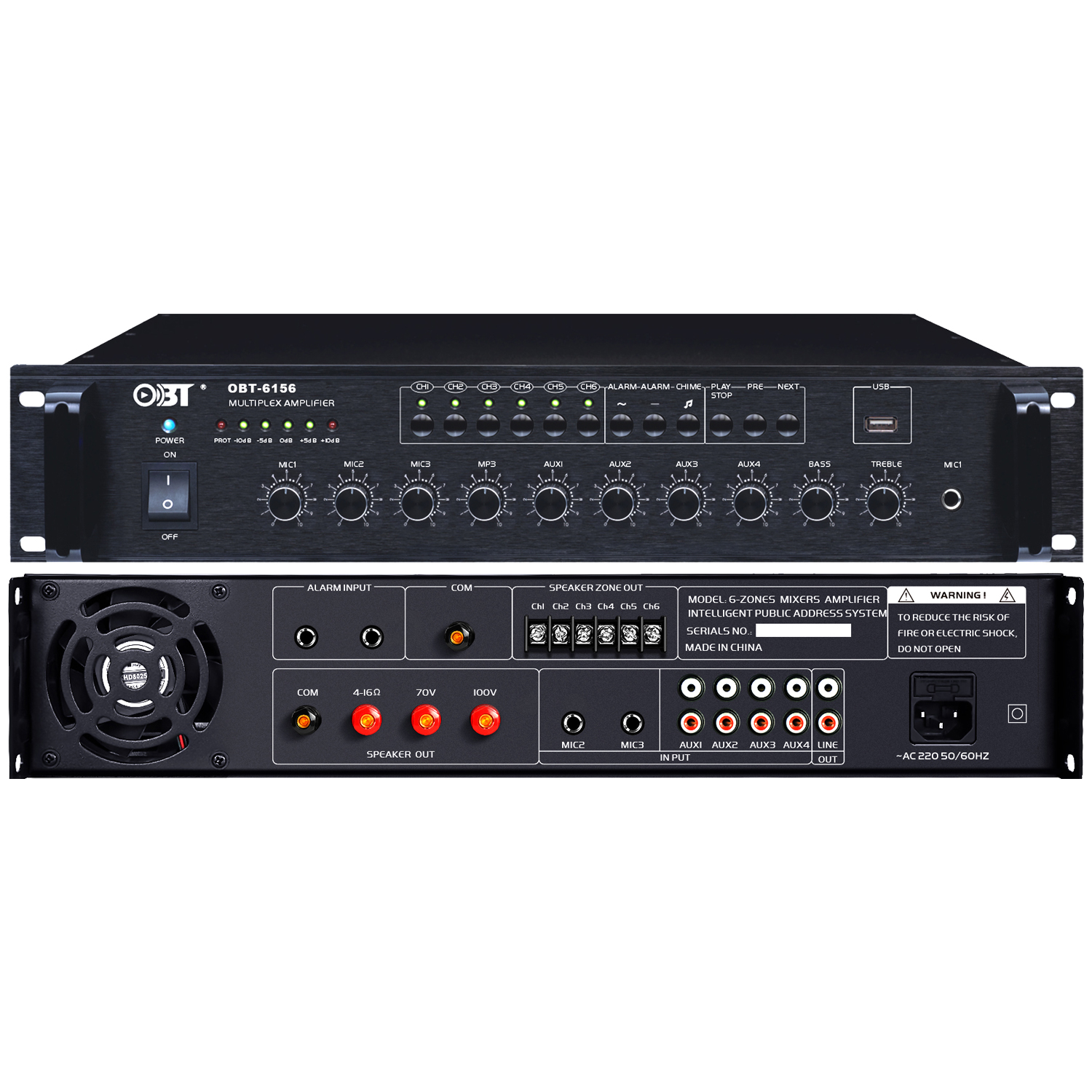 六分區定壓功放機 OBT-6156_MP3